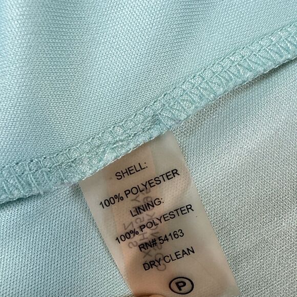 Calvin Klein Women’s Plus 22W Floral Dress Blue Green Ruffle Sleeve Polyester - Picture 4 of 5